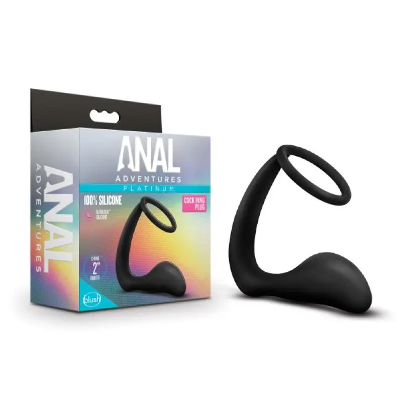 Anal Adventures - Platinum Anaal Plug Met Cockring - Zwart 7 Anal Adventures - Platinum Anaal Plug Met Cockring - Zwart - Afbeelding 5
