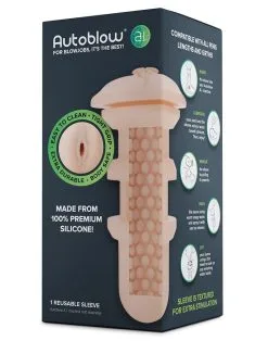 Autoblow - A.I. Siliconen Vagina Sleeve - Lichte Huidskleur