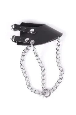 Kiotos Leather Balzak Parachute Ball Stretcher Met Kettingen En Drukknopen