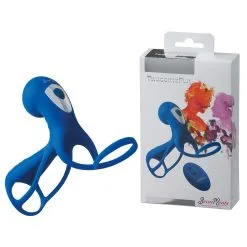 BeauMents - Twosome Fun Vibrerende Cockring Met Clitoris Stimulator - Blauw