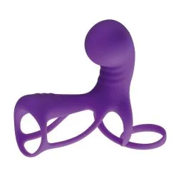 BeauMents - Twosome Fun Vibrerende Cockring Met Clitoris Stimulator - Paars -Cock & Ball Toys BeauMents Twosome Fun Vibrerende Cockring met Clitoris Stimulator paars 3