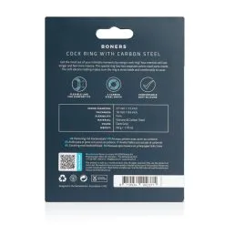 Boners - Cockring Met Stalen Kern - Zwart 10 Boners - Cockring Met Stalen Kern - Zwart -Cock & Ball Toys Boners Cockring Met Stalen Kern Zwart 4