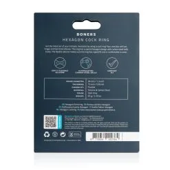 Boners - Hexagon Cockring Met Stalen Kogels - Zwart -Cock & Ball Toys Boners Hexagon Cockring Met Stalen Kogels Zwart 4