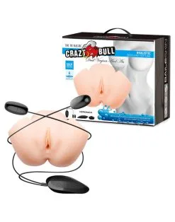 Crazy Bull Vibrerende Vagina & Ass Masturbator VERONICA - Lichte Huidskleur -Cock & Ball Toys Crazy Bull Vibrerende Vagina Ass Masturbator VERONICA lichte huidskleur 13