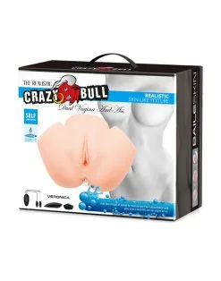 Crazy Bull Vibrerende Vagina & Ass Masturbator VERONICA - Lichte Huidskleur -Cock & Ball Toys Crazy Bull Vibrerende Vagina Ass Masturbator VERONICA lichte huidskleur 3
