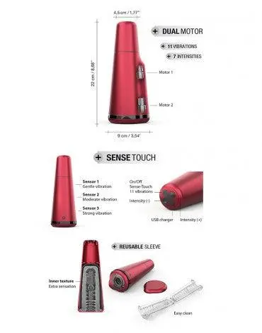 Dorcel - Deep Sense Design Masturbator Met 2 Sterke Motoren 11 Dorcel - Deep Sense Design Masturbator Met 2 Sterke Motoren - Afbeelding 9