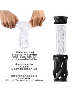 Dorcel - Masturbator Met Sleeve Deep Blow - Wit -Cock & Ball Toys Dorcel Masturbator met Sleeve DEEP BLOW wit 6