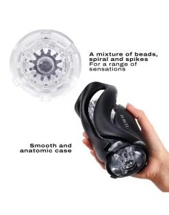 Dorcel - Masturbator Met Sleeve Deep Blow - Zwart -Cock & Ball Toys Dorcel Masturbator met Sleeve DEEP BLOW zwart 3