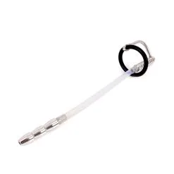 Kiotos Steel Geribbelde Urethral Catheter Plug - Dilator Met Eikelring