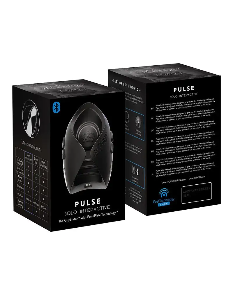 Kiiroo - & Hot Octopuss Pulse Solo Interactive Masturbator - Zwart 13 Kiiroo - & Hot Octopuss Pulse Solo Interactive Masturbator - Zwart - Afbeelding 11