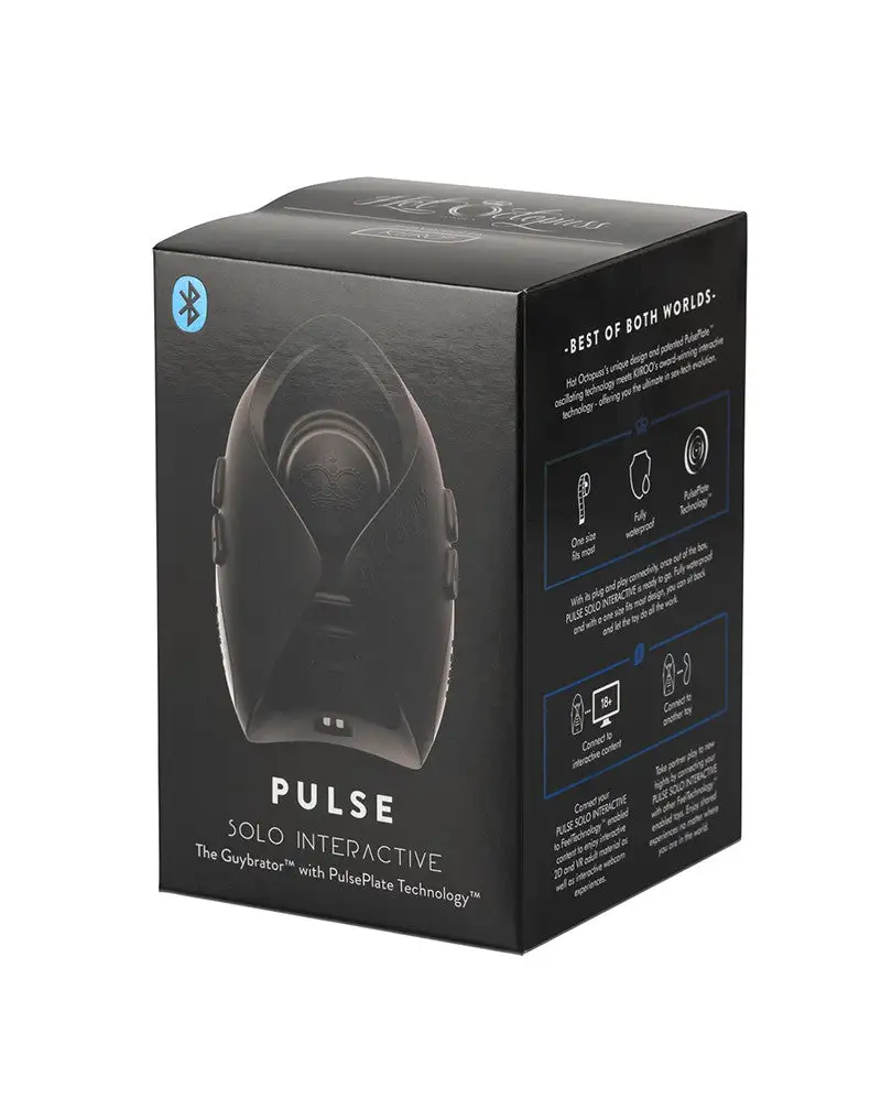 Kiiroo - & Hot Octopuss Pulse Solo Interactive Masturbator - Zwart 4 Kiiroo - & Hot Octopuss Pulse Solo Interactive Masturbator - Zwart - Afbeelding 2