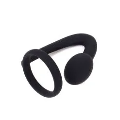 Kiotos Siliconen Cockring Met Buttplug - Zwart -Cock & Ball Toys Kiotos Siliconen cockring met buttplug zwart 4