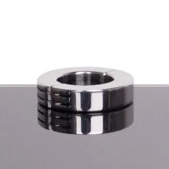 Kiotos Steel - Ballstretcher RVS Met Groeven Scharnierend 14 Mm Hoog Ø 35 Mm