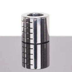 Kiotos Steel - Ballstretcher RVS Met Groeven Scharnierend 56 Mm Hoog Ø 35 Mm