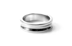 Kiotos Steel - Design Cockring RVS Met Groef