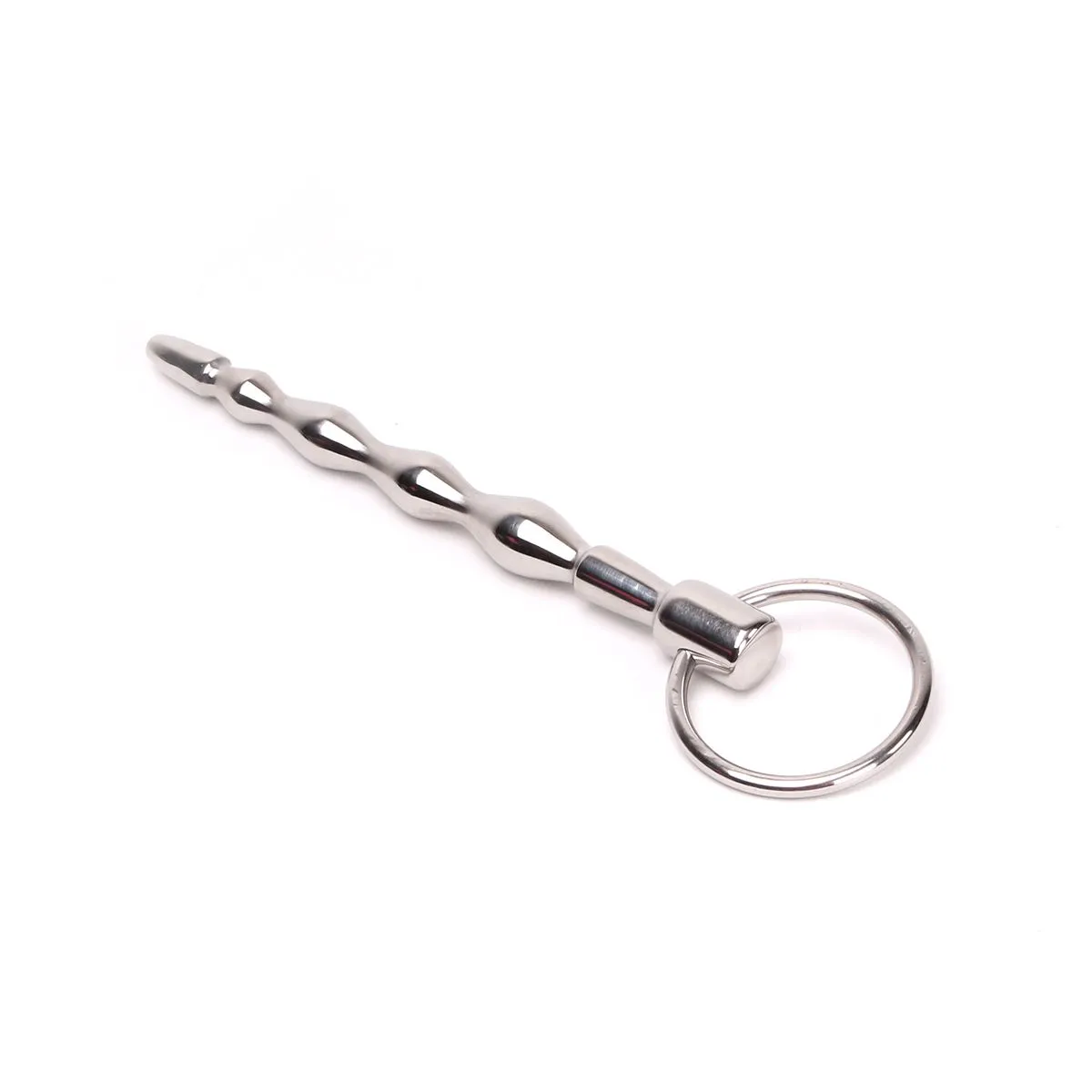 Kiotos Steel - Dipstick - Penis Stick De Luxe - Met Druppelvormige Ribbels En Trekring 4 Kiotos Steel - Dipstick - Penis Stick De Luxe - Met Druppelvormige Ribbels En Trekring - Afbeelding 2