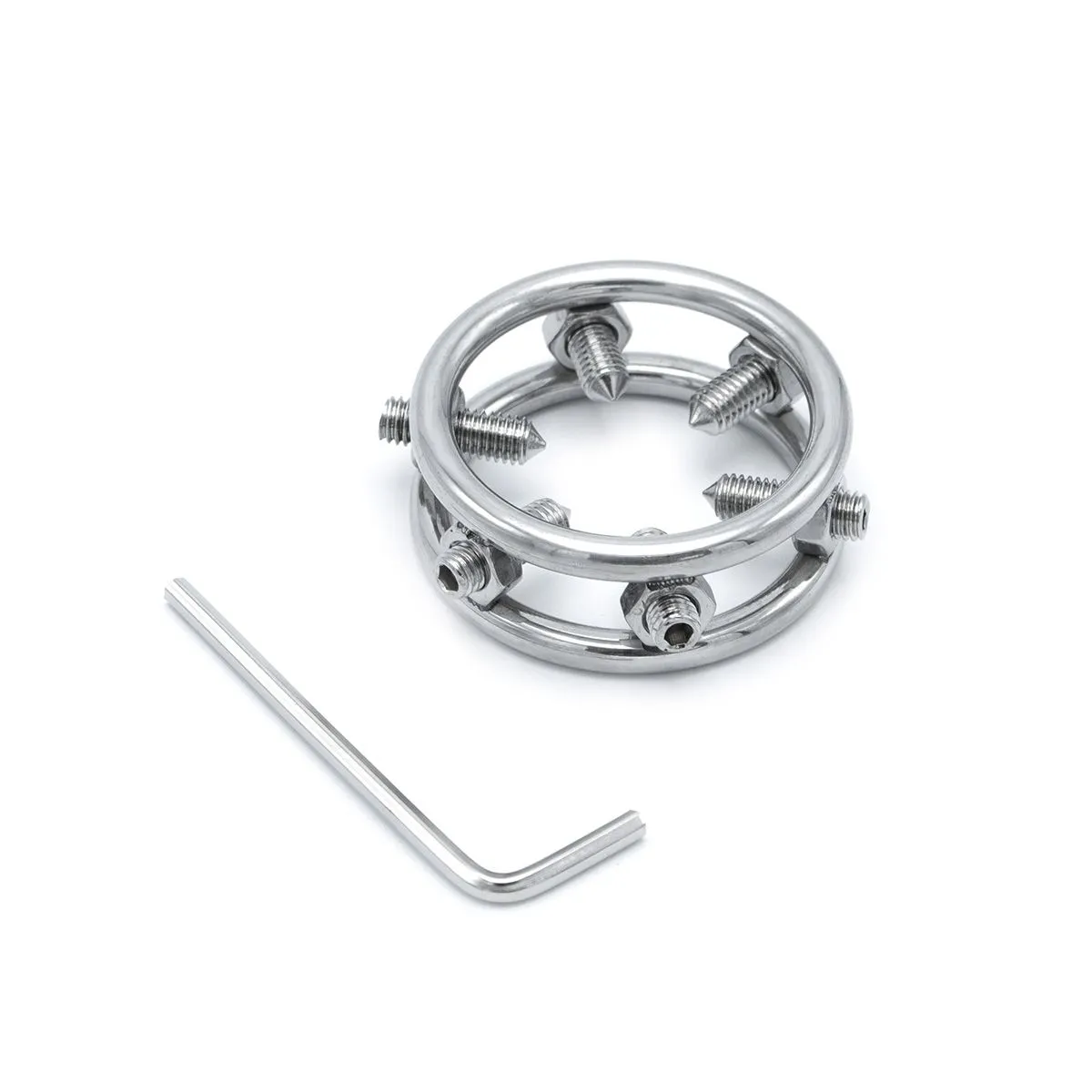 Kiotos Steel - Torture Eikelring - Spikes Aan Binnenkant 5 Kiotos Steel - Torture Eikelring - Spikes Aan Binnenkant - Afbeelding 3