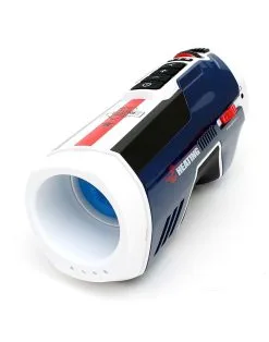 Leten - SM Future Pro Super Masturbator Stotend, Verwarmend, Met Geluid, Met DroogFunctie - Wit/Blauw -Cock & Ball Toys Leten SM Future Pro Super Masturbator stotend verwarmend met geluid met droogfunctie witblauw 5