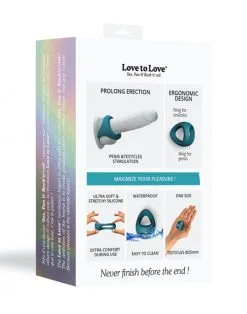 Love To Love - Flexibele Cockring FLUX Ring - Zeegroen -Cock & Ball Toys Love to Love Flexibele Cockring FLUX RING zeegroen 3