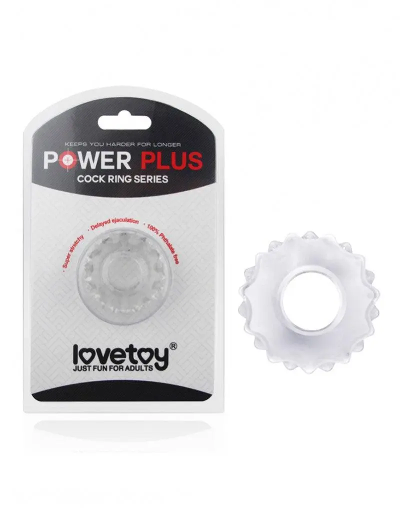 Lovetoy - Powerplus Flexibele Cockring Tandwiel - Transparant 3 Lovetoy - Powerplus Flexibele Cockring Tandwiel - Transparant