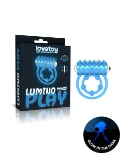Lovetoy - Vibrerende Cockring Met Nopjes Lumino Play - Glow In The Dark