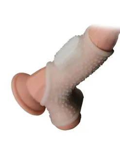 Lovetoy - Vibrerende Rekbare Penis Sleeve Drip Knights - Wit -Cock & Ball Toys Lovetoy Vibrerende Rekbare Penis Sleeve DRIP KNIGHTS wit 5