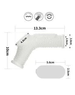 Lovetoy - Vibrerende Rekbare Penis Sleeve Drip Knights - Wit -Cock & Ball Toys Lovetoy Vibrerende Rekbare Penis Sleeve DRIP KNIGHTS wit 6