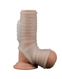Lovetoy - Vibrerende Rekbare Penis Sleeve Wave Knights - Wit 11 Lovetoy - Vibrerende Rekbare Penis Sleeve Wave Knights - Wit -Cock & Ball Toys Lovetoy Vibrerende Rekbare Penis Sleeve WAVE KNIGHTS wit 4