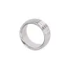 Kiotos Steel Luxe RVS Donut Cockring Fancy Met Voelbare Groeven -Cock & Ball Toys Luxe RVS Donut Cockring Fancy met voelbare groeven