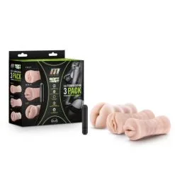 M For Men Set Van 3 Masturbators Met Bullet Vibrator: Vagina, Anus, Mond -Cock & Ball Toys M for Men Set Van 3 Masturbators Met Bullet Vibrator Vagina Anus Mond 3