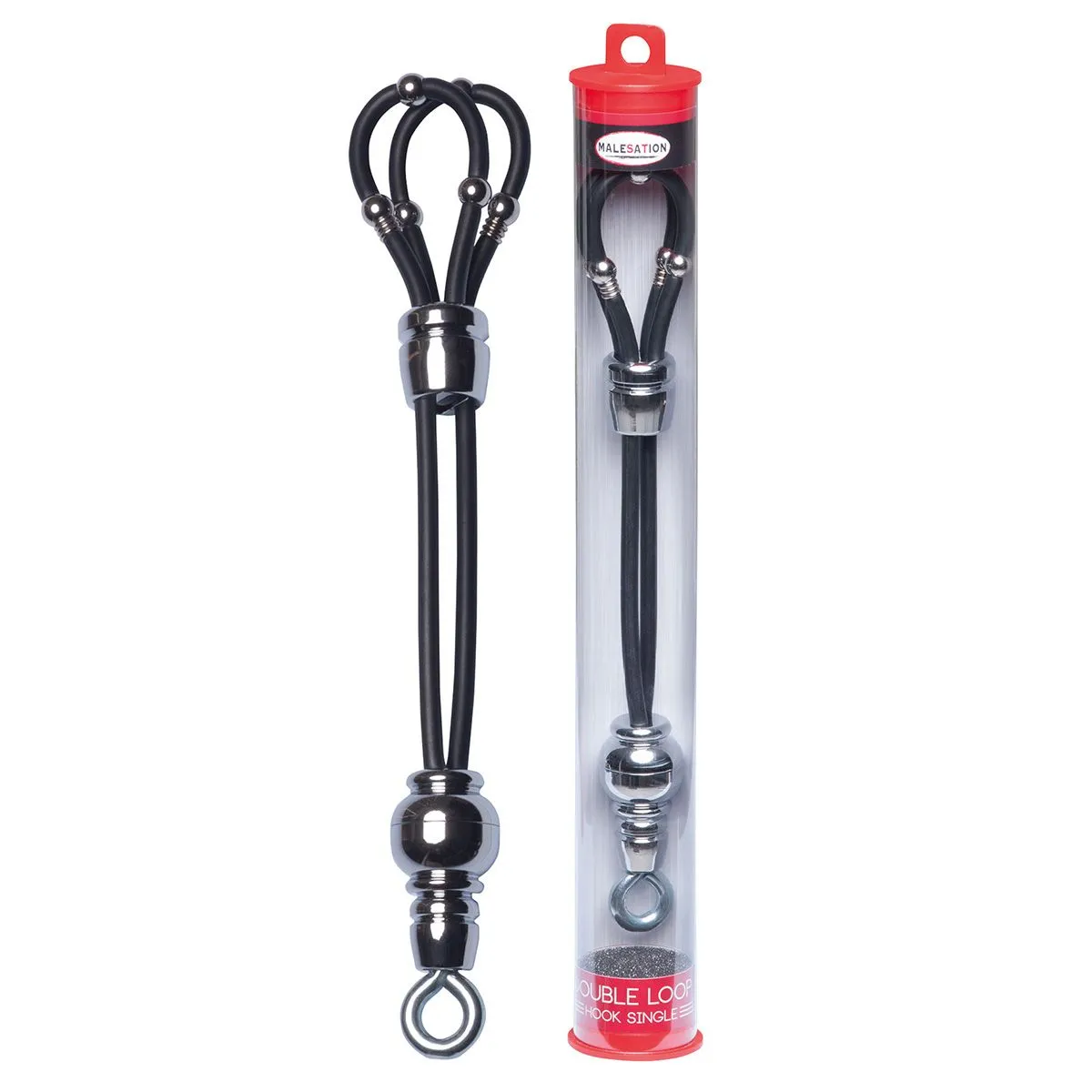 Malesation Double Loop Hook Single - Verstelbare Cockringen En Ball Stretcher - Chroom 3 Malesation Double Loop Hook Single - Verstelbare Cockringen En Ball Stretcher - Chroom