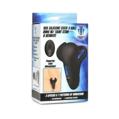 Trinity Vibes Master Series - 10X Silicone Cock & Ball Ring Met Perineum Stimulator & Afstandsbediening -Cock & Ball Toys Master Series 10X Silicone Cock Ball Ring met Perineum Stimulator afstandsbediening 9