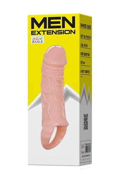Baile Men Extension Penis Sleeve - Lichte Huidskleur 4 Baile Men Extension Penis Sleeve - Lichte Huidskleur - Afbeelding 2