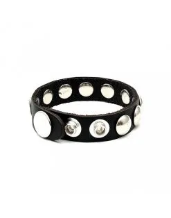 Rimba Bondage Play Penisbandje - Penis Strap - Cockring Van Leer Versierd Met Studs