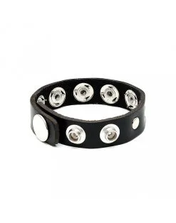 Rimba Bondage Play Penisbandje - Penis Strap - Cockring Van Leer Versierd Met Studs En Spijkertjes Aan De Binnenkant