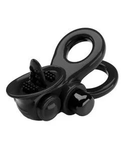 Pretty Love - Passionate Ring Vibrerende Cockring - Zwart -Cock & Ball Toys Pretty Love Passionate Ring Vibrerende Cockring Zwart 4