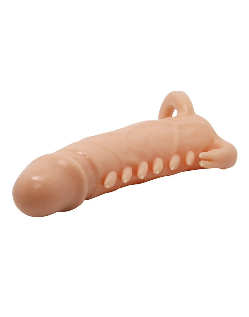 Pretty Love - Penis Sleeve Met Geribbeld Ontwerp Emmitt - Lichte Huidskleur 8 Pretty Love - Penis Sleeve Met Geribbeld Ontwerp Emmitt - Lichte Huidskleur - Afbeelding 6