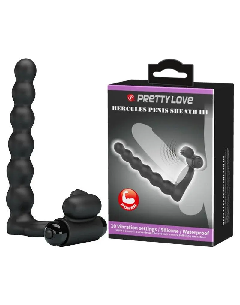 Pretty Love - Penis Vibrerende Cockring Met Buttplug Hercules - Zwart 3 Pretty Love - Penis Vibrerende Cockring Met Buttplug Hercules - Zwart