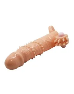 Pretty Love - Vibrerende Penis Sleeve Met Clitoris Stimulator Connor - Lichte Huidskleur -Cock & Ball Toys Pretty Love Vibrerende Penis Sleeve met Clitoris Stimulator CONNOR lichte huidskleur 4