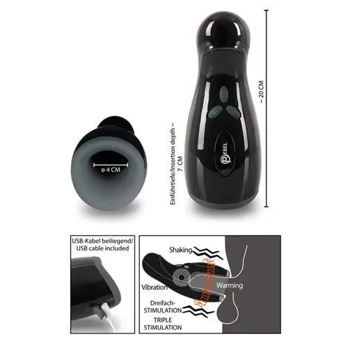 Rebel Blowjob Masturbator Met Vibratie En Verwarmende Functie 9 Rebel Blowjob Masturbator Met Vibratie En Verwarmende Functie - Afbeelding 7