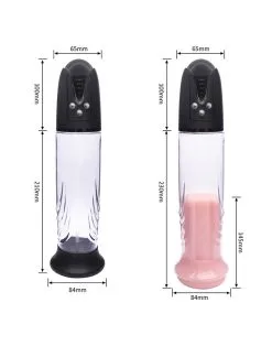 RIMBA TOYS Rimba P Pump PP05 Elektronische Penispomp Met Vagina Sleeve - Zwart -Cock & Ball Toys Rimba P Pump PP05 Elektronische Penispomp met Vagina Sleeve Zwart 10