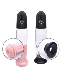RIMBA TOYS Rimba P Pump PP05 Elektronische Penispomp Met Vagina Sleeve - Zwart -Cock & Ball Toys Rimba P Pump PP05 Elektronische Penispomp met Vagina Sleeve Zwart 12