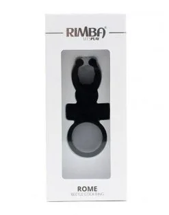 RIMBA TOYS Rimba Rome Vibrerende Cockring Met Clitoris Stimulatie - Zwart -Cock & Ball Toys Rimba Rome vibrerende cockring met clitoris stimulatie zwart 3