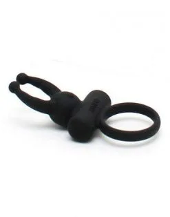 RIMBA TOYS Rimba Rome Vibrerende Cockring Met Clitoris Stimulatie - Zwart -Cock & Ball Toys Rimba Rome vibrerende cockring met clitoris stimulatie zwart 4
