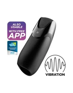 Satisfyer - Men Vibration+ (met App Control) - Masturbator - Zwart -Cock & Ball Toys Satisfyer Men Vibration met App Control Masturbator Zwart 7