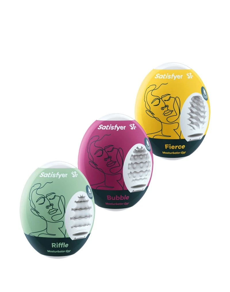 Satisfyer - Mini Masturbator 3 Stuks - Riffle, Bubble, Fierce 3 Satisfyer - Mini Masturbator 3 Stuks - Riffle, Bubble, Fierce