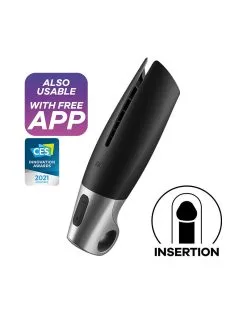 Satisfyer - Power Masturbator Met App Control- Zwart/Zilver -Cock & Ball Toys Satisfyer Power Masturbator Met App Control ZwartZilver 10