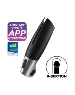 Satisfyer - Power Masturbator Met App Control- Zwart/Zilver -Cock & Ball Toys Satisfyer Power Masturbator Met App Control ZwartZilver 13