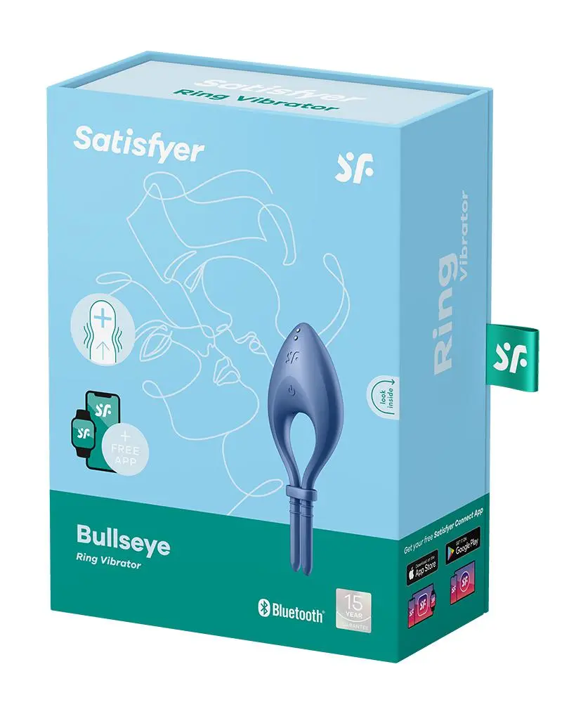 Satisfyer - Vibrerende Cockring BullS Eye Met App Control - Blauw 4 Satisfyer - Vibrerende Cockring BullS Eye Met App Control - Blauw - Afbeelding 2