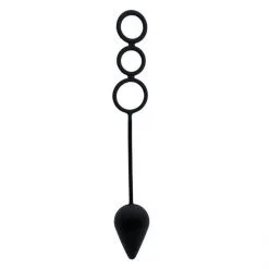 Rimba Latex Play Siliconen Cockring Met Buttplug Ø 46 Mm -Cock & Ball Toys Siliconen Cockring met buttplug O 46 mm 3
